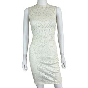 ELIZABETH and JAMES White Midi Floral Dress Size 0